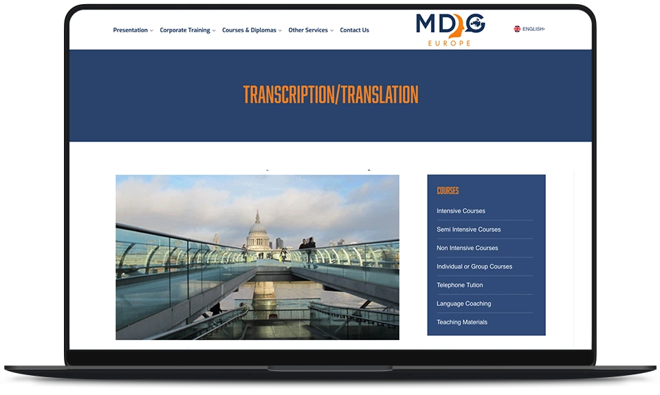 MDG Europe – New Website Development with Innovation
