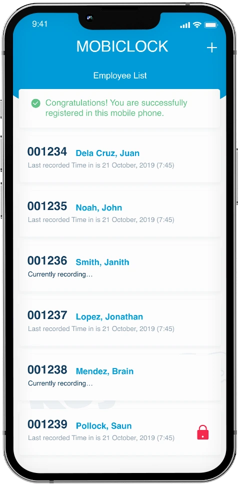 MobiClock – Time Tracking system Royal Cargo Combined Logistics Philippines 